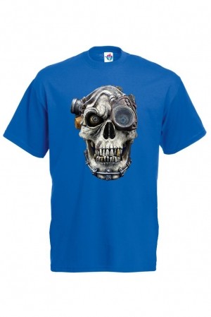 Мъжка тениска Череп със синьо око