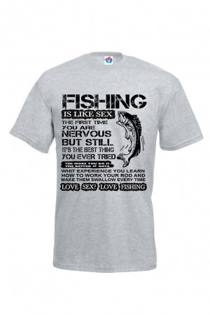 Мъжка Тениска За Риболов Риболова Е Като Секс