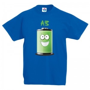 Детска тениска с батерия Аз