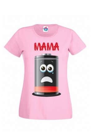 Дамска тениска с батерия Мама