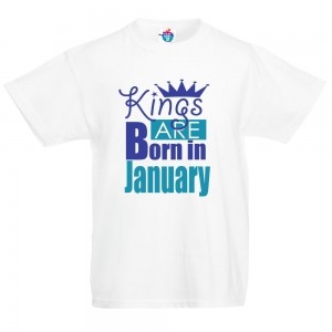 Детска тениска Кралете са родени през January