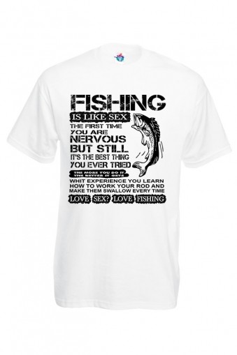 Мъжка Тениска За Риболов Риболова Е Като Секс