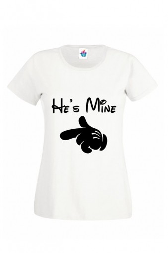 Дамска тениска с надпис He's mine