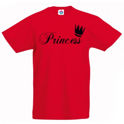 Детска тениска с надпис Princess
