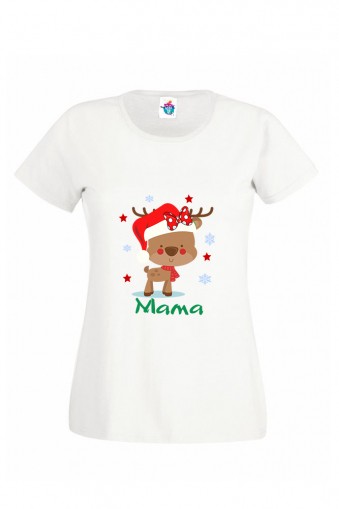 Дамска тениска за Коледа Мама с Еленче