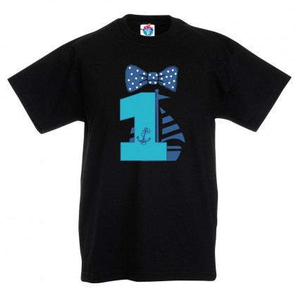 Детска тениска Честит рожден ден с лодка