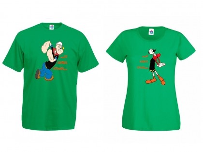 Тениски За Двойки -  Попай И Олив!