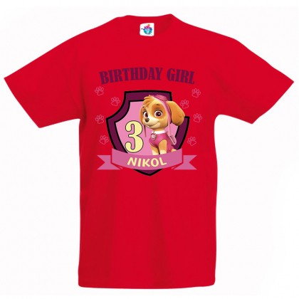 Детска тениска ЧРД с Пес патрул за момиче