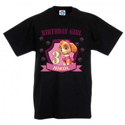 Детска тениска ЧРД с Пес патрул за момиче