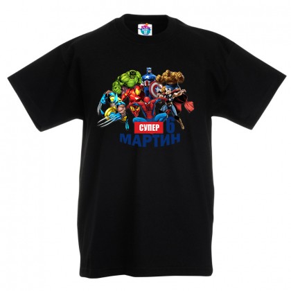 Детска тениска ЧРД със Супергерои