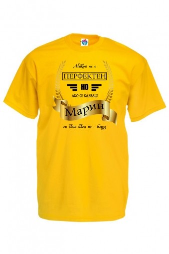 Мъжка тениска за Св. Марина Никой не е перфектен