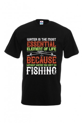 Мъжка Тениска За Риболов Water Is The Most Essential