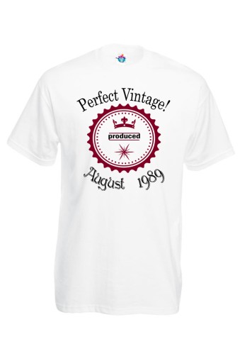 Мъжка тениска за Рожден ден  Perfect vintage August
