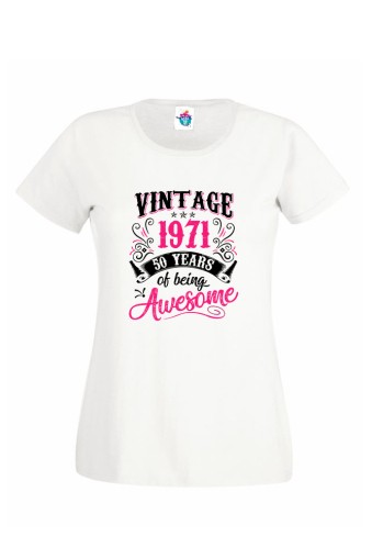 Дамска Тениска За Рожден Ден Vintage Pink За Юли