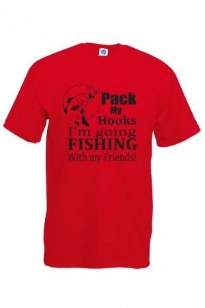 Мъжка Тениска За Риболов Стягай Багажа За Риба
