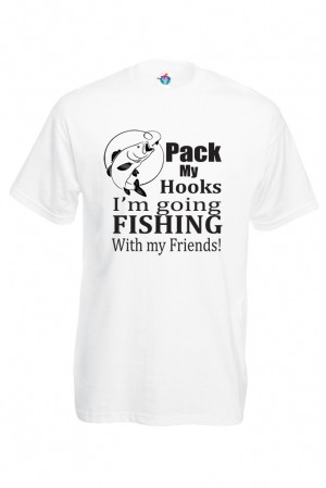 Мъжка Тениска За Риболов Стягай Багажа За Риба