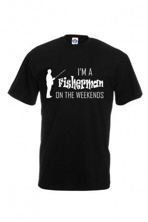 Мъжка Тениска За Риболов Аз Съм Рибар