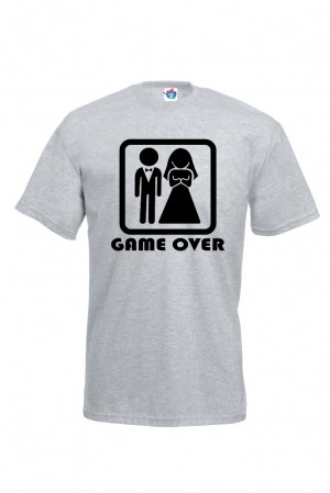 Мъжка тениска за ергенско парти Game over