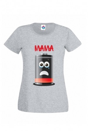 Дамска тениска с батерия Мама