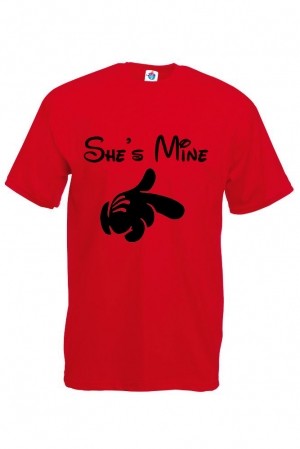 Мъжка тениска с надпис She's mine