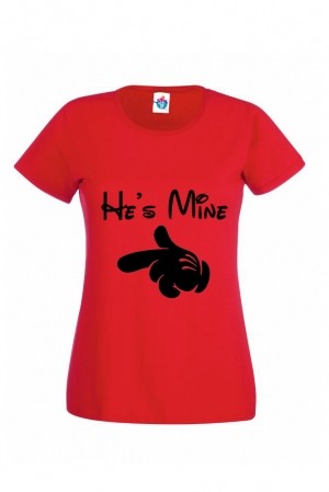 Дамска тениска с надпис He's mine