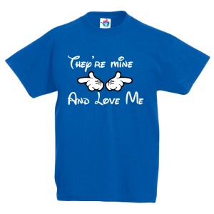 Детска тениска с надпис They're mine And Love Me
