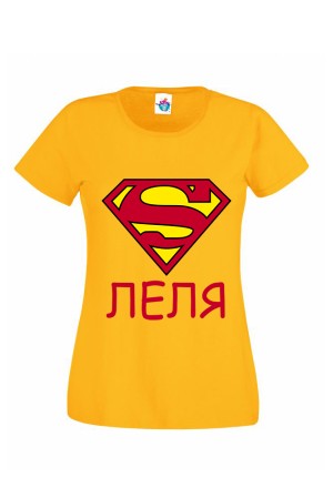 Дамска тениска с надпис СУПЕР ЛЕЛЯ