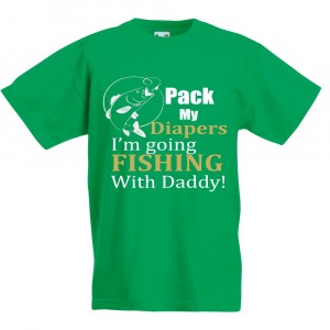 Детска тениска за риболов: Събирам си пелените