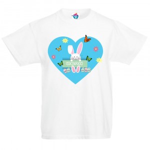 Детска тениска за Великден - Зайче с име на момче