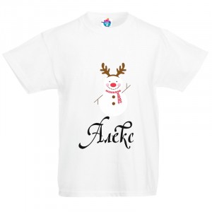 Детска тениска за Коледа Дете Снежко