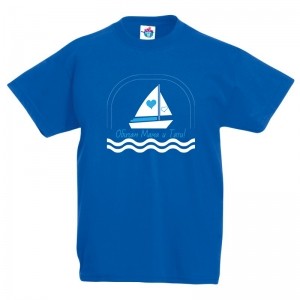 Детска тениска Обичам морето