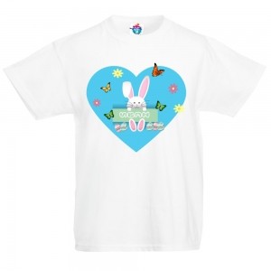 Детска тениска за Великден - Зайче с име на момче