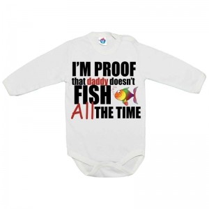 Бебешко боди за риболов: Аз съм доказателството
