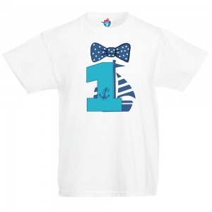 Детска тениска Честит рожден ден с лодка