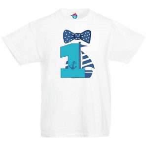 Детска тениска Честит рожден ден с лодка