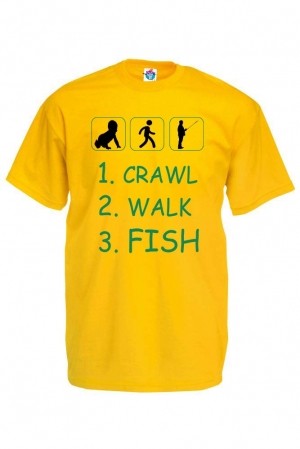 Мъжка Тениска За Риболов Рибар За Цял Живот!
