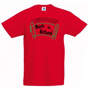 Детска тениска На училище с молив за момче