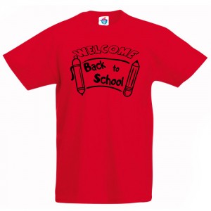 Детска тениска На училище с молив за момиче