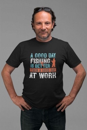 Мъжка Тениска За Риболов A Good Day Fishing