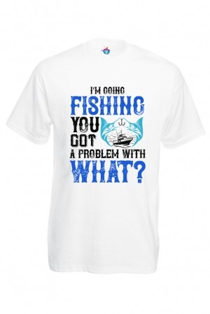 Мъжка Тениска За Риболов I’m Going Fishing