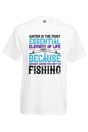 Мъжка Тениска За Риболов Water Is The Most Essential