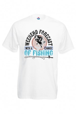 Мъжка Тениска За Риболов With Achangeweekend Forecastof Fishing