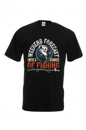 Мъжка Тениска За Риболов With Achangeweekend Forecastof Fishing
