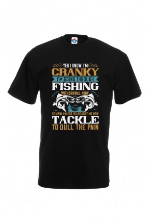Мъжка Тениска За Риболов Yes I Know I'm Cranky