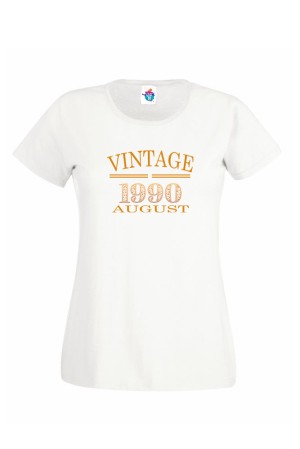 Дамска тениска за рожден ден  VINTAGE August