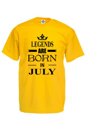 Мъжка тениска за Рожден ден Legends are Born July...