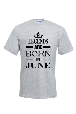 Мъжка тениска за Рожден ден Legends are Born June...