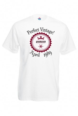 Мъжка тениска за Рожден ден  Perfect vintage April