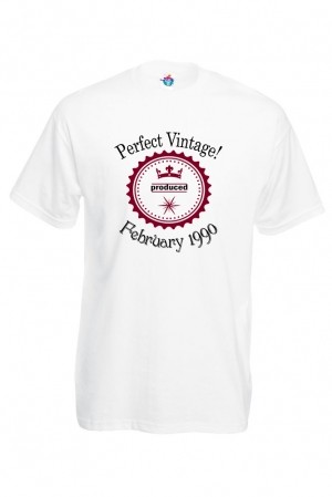 Мъжка тениска за Рожден ден  Perfect vintage February