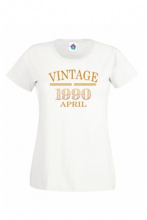 Дамска тениска за рожден ден  VINTAGE April